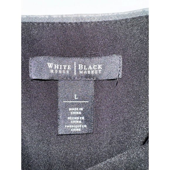 White House Black Market Blue Dress Size L Silver Sequins Party NYE Mini Dress‎ - Picture 7 of 11